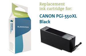 Sort Blækpatron 550Pgbk Xl - Canon Pgi-550Pgbk - 22Ml Genfyldt Canon Miljø-Blækpatron